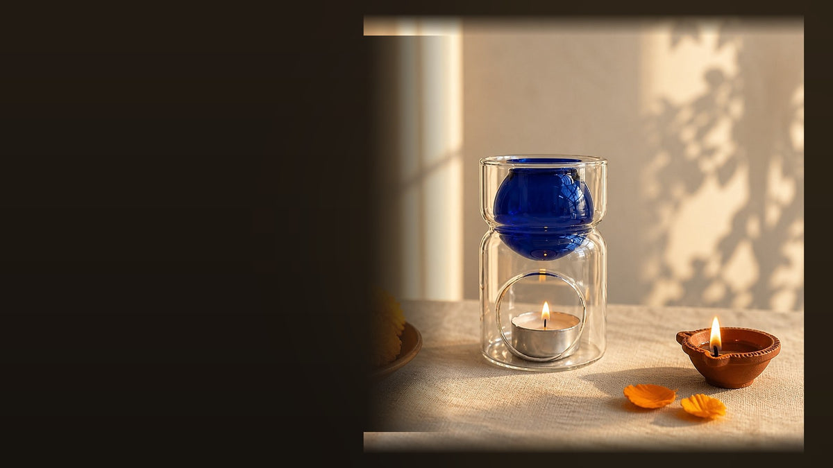 Light, held in glass.